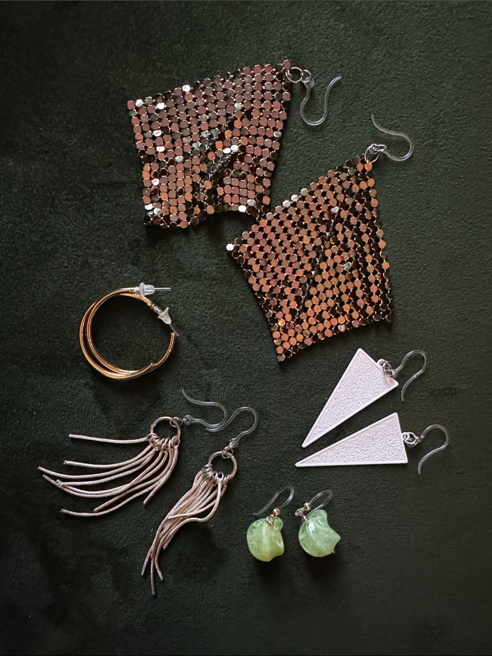 Nickel free (plastic) post mixed earring set